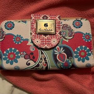 Floral Wallet with Signature Logo